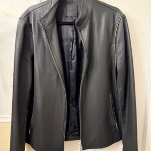 Theory Men's Black Leather Jacket